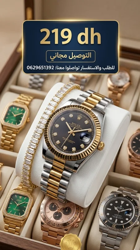 ✨ الأناقة والفخامة بثمن مفاجئ! ساعة راقية + Gourmet بـ 219DH فقط