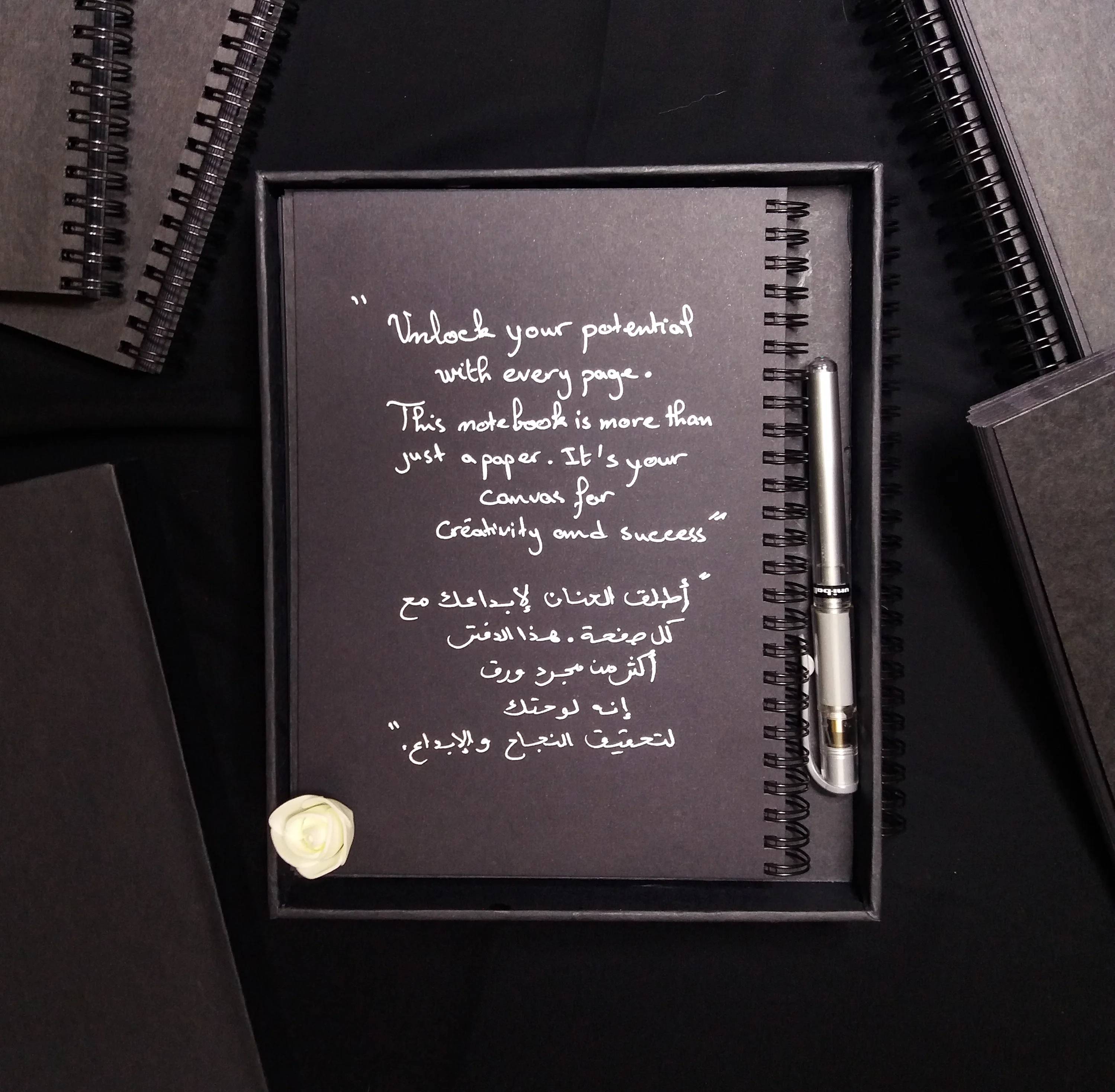 Carnet pages noires A5 – Carnet noir minimaliste pour melanophiles