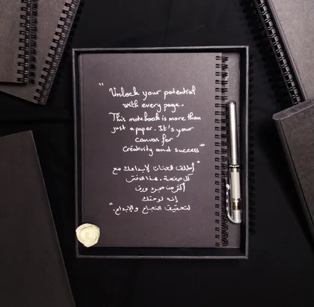 Carnet pages noires A5 – Carnet noir minimaliste pour melanophiles