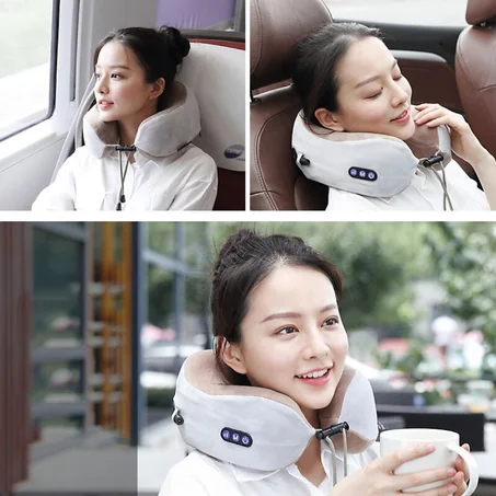 وسادة مساج 💫الرقبة وسادة وجهاز مساج بنفس الوقت تدليك عميق*