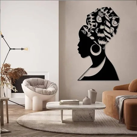 Décoration Murale Métal Afro Chic – Modern Woman