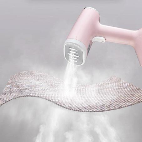 مكواة بخار محمولة وردية - إزالة التجاعيد في 15 ثانية