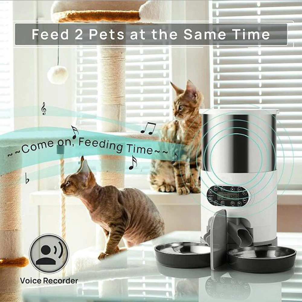 Auto Pet Food Dispenser Manually Adjustable