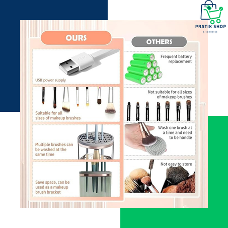 منظف فرش المكياج الكهربائي