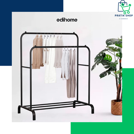 رف معطف مزدوج لتخزين الملابس