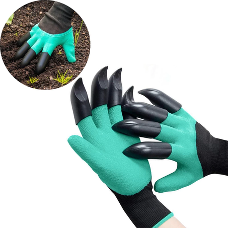 زوج قفازات حديقة مع مخالب