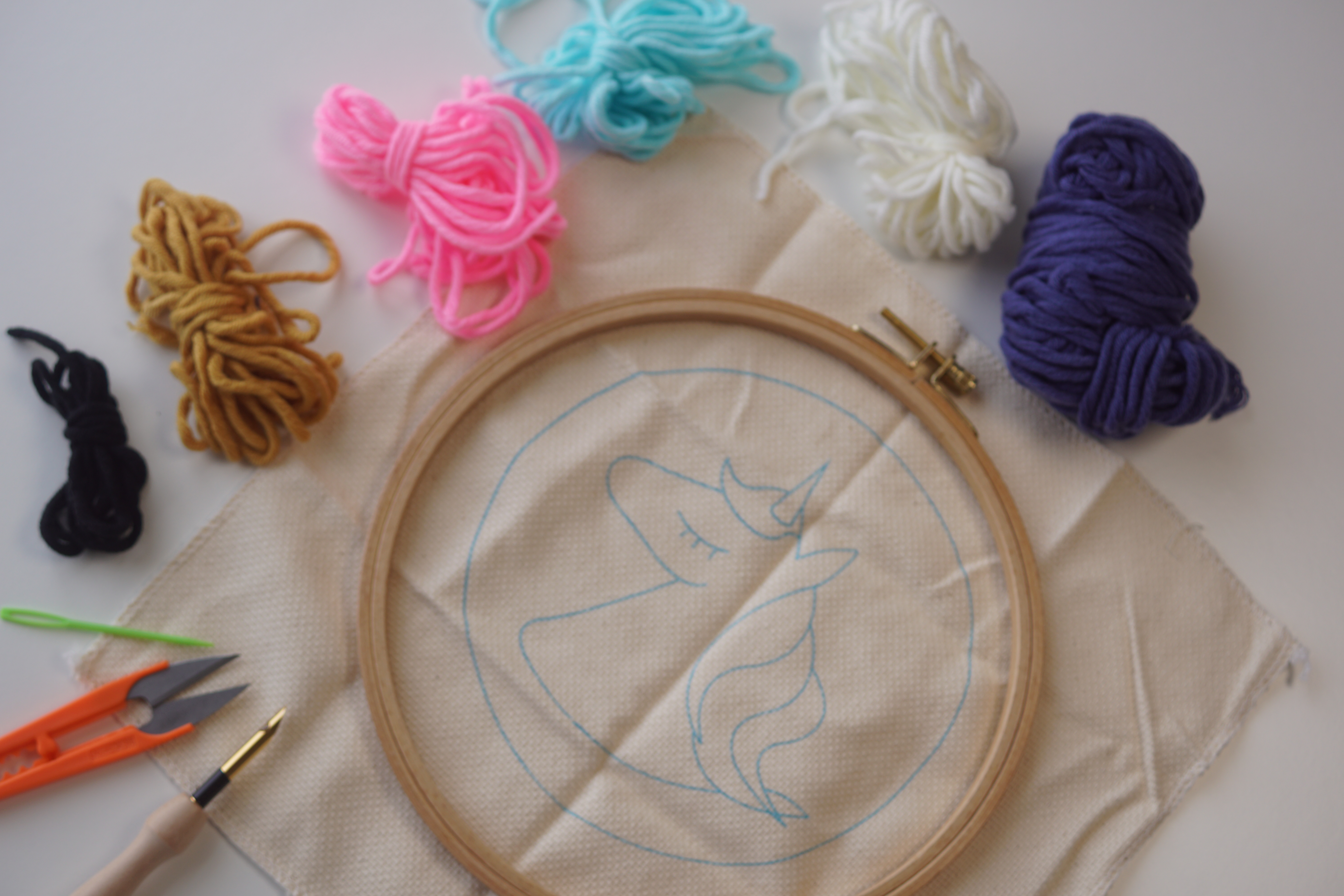 Kit Punch Needle Licorne