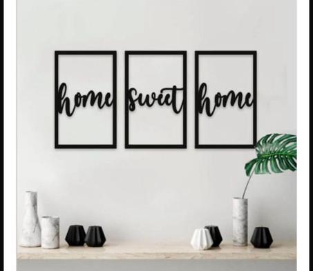 "لوحة جدارية خشبية – Home Sweet Home – ديكور أنيق للمنزل"