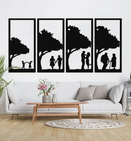 - طابلوا للحب الأبدي مكونة من أربع قطع من الخشب