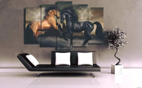 tableau cheval  5 morceau  130/70 cm