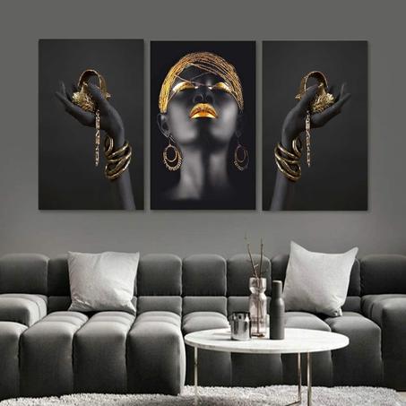 tableau decoratif vet en toile   cadre bois massif   130/70 cm   5 morceau