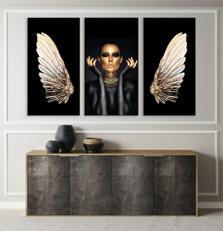 tableau abstrait de 3 morceau 130/70 cm