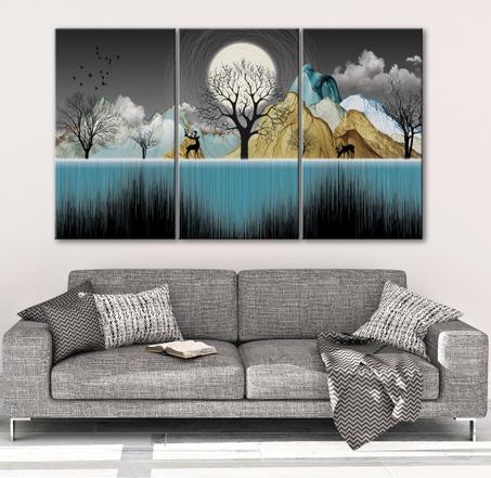 tableau 3m nature bleu