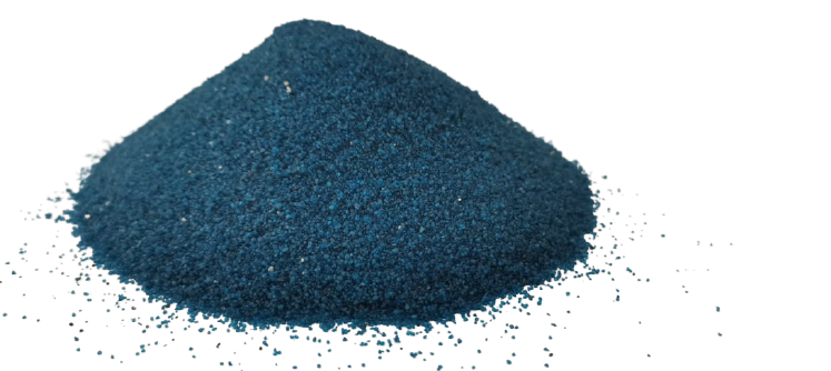 silice coloré ( bleu )