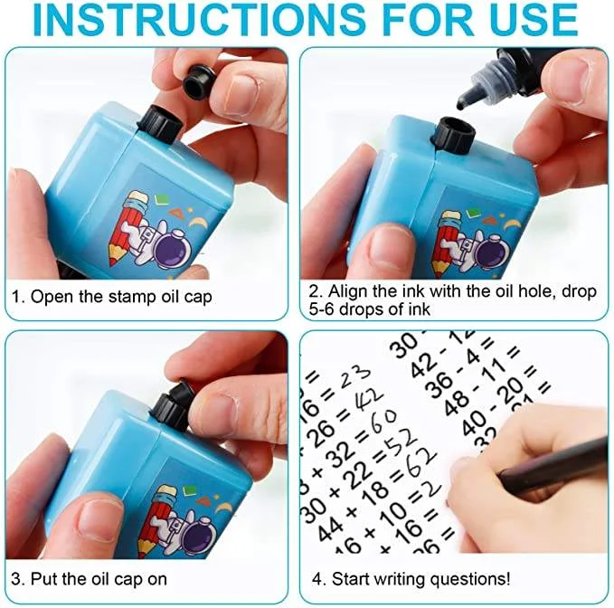 طابعة تعليم العمليات الحسابية للاطفال و قنينة حبر