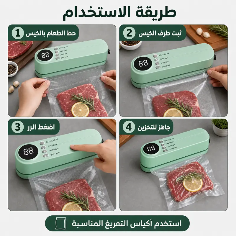 جهاز تفريغ الهواء لحفظ الطعام