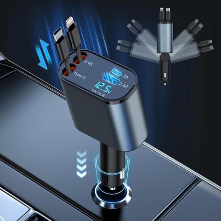 شاحن سيارة سريع 4 في 1