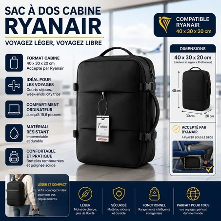 SAC A DOS RYANAIR EN AVION