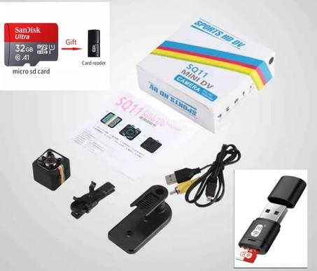 camera mini full HD + carte sd 32 GB- الكاميرا الصغيرة المحمولة