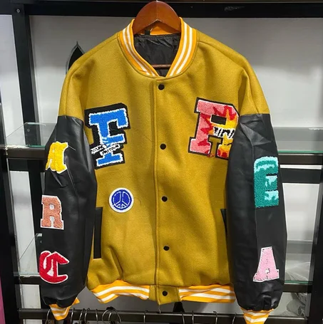 Bombers Jaune Black Letter