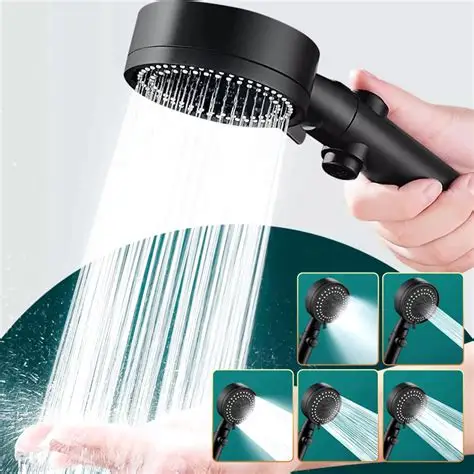 رأس دش عالي الضغط محمول باليد مع 5 أوضاع
