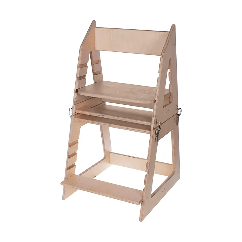 كرسي خشبي متعدد الاستعمالات للأطفال 👶✨