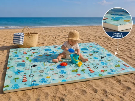 tapis bébé Antichoc 200×180 راحة وأمان لطفلك في كل مكان!