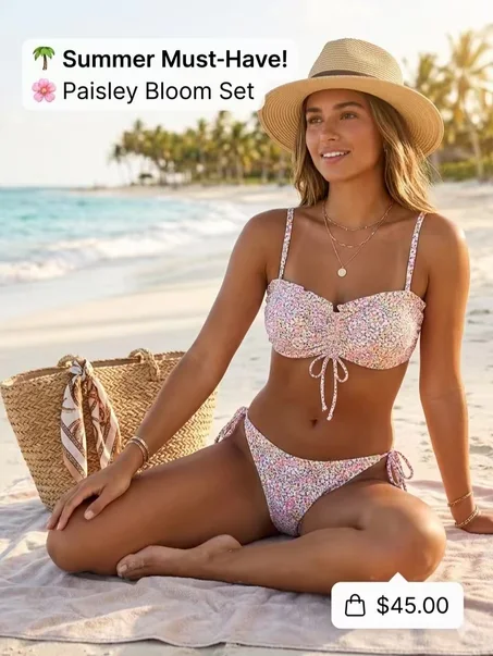 لا تفوتي الفرصة، اختاري إطلالتك المميزة واستمتعي بصيف مليء بالأناقة والجمال! 🌊👙