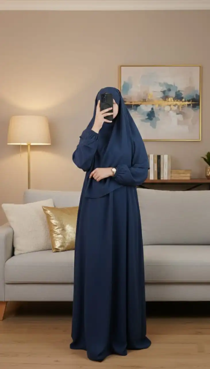 طقم الصلاة والعمرة من قطعتين (عباية + فولار)  ABAYA SNSLA    181CH