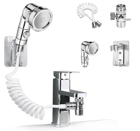 مُمدِّد صنبور رأس الدش 3 في 1