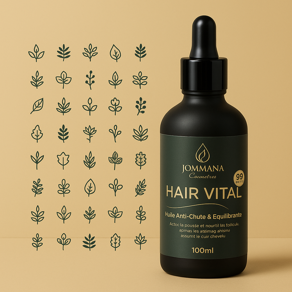 Huile Capillaire Hair Vital – 99 Herbes – Anti-Chute & Accélérateur de Pousse – 100ml