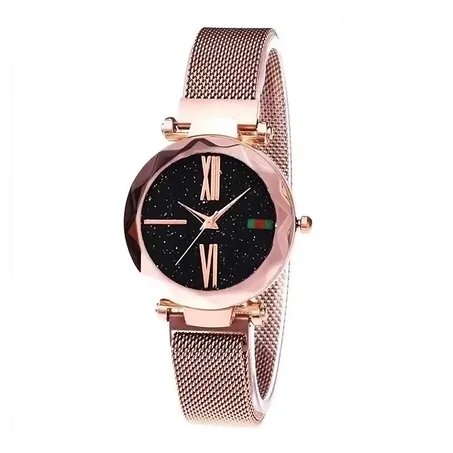 ساعة ذهبية بالقفل المغناطيسي