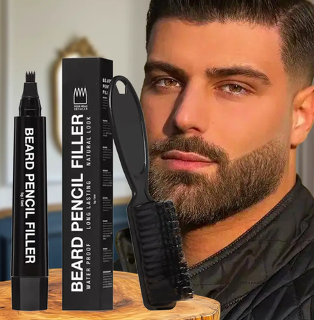 قلم تعبئة فراغات اللحية الأصلي مع مشط
