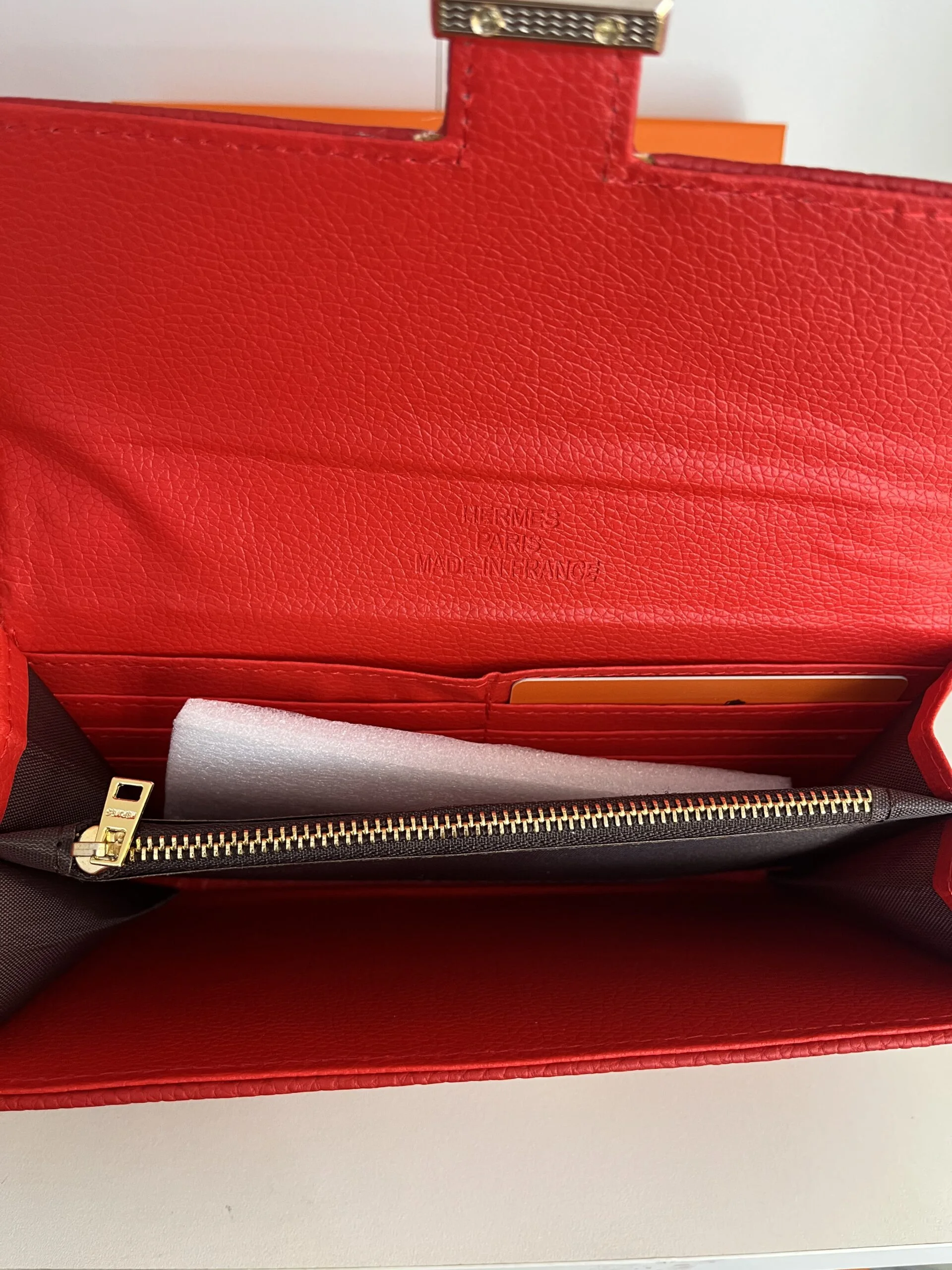 Portefeuille Hermès Rouge