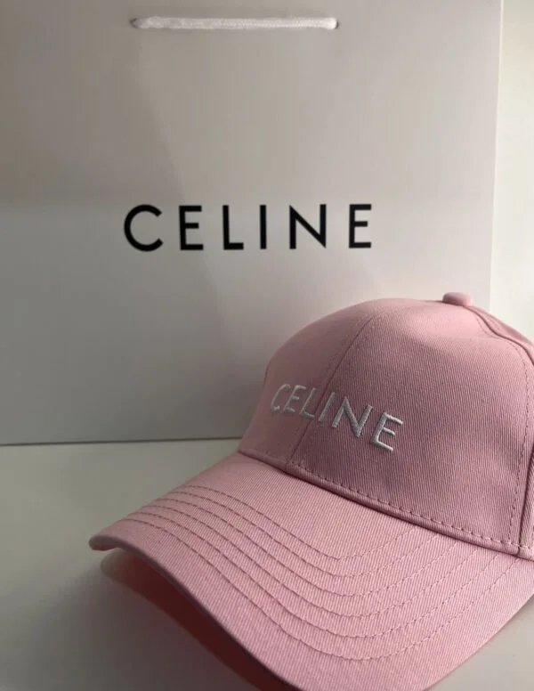 Casquette Céline en Coton Rose