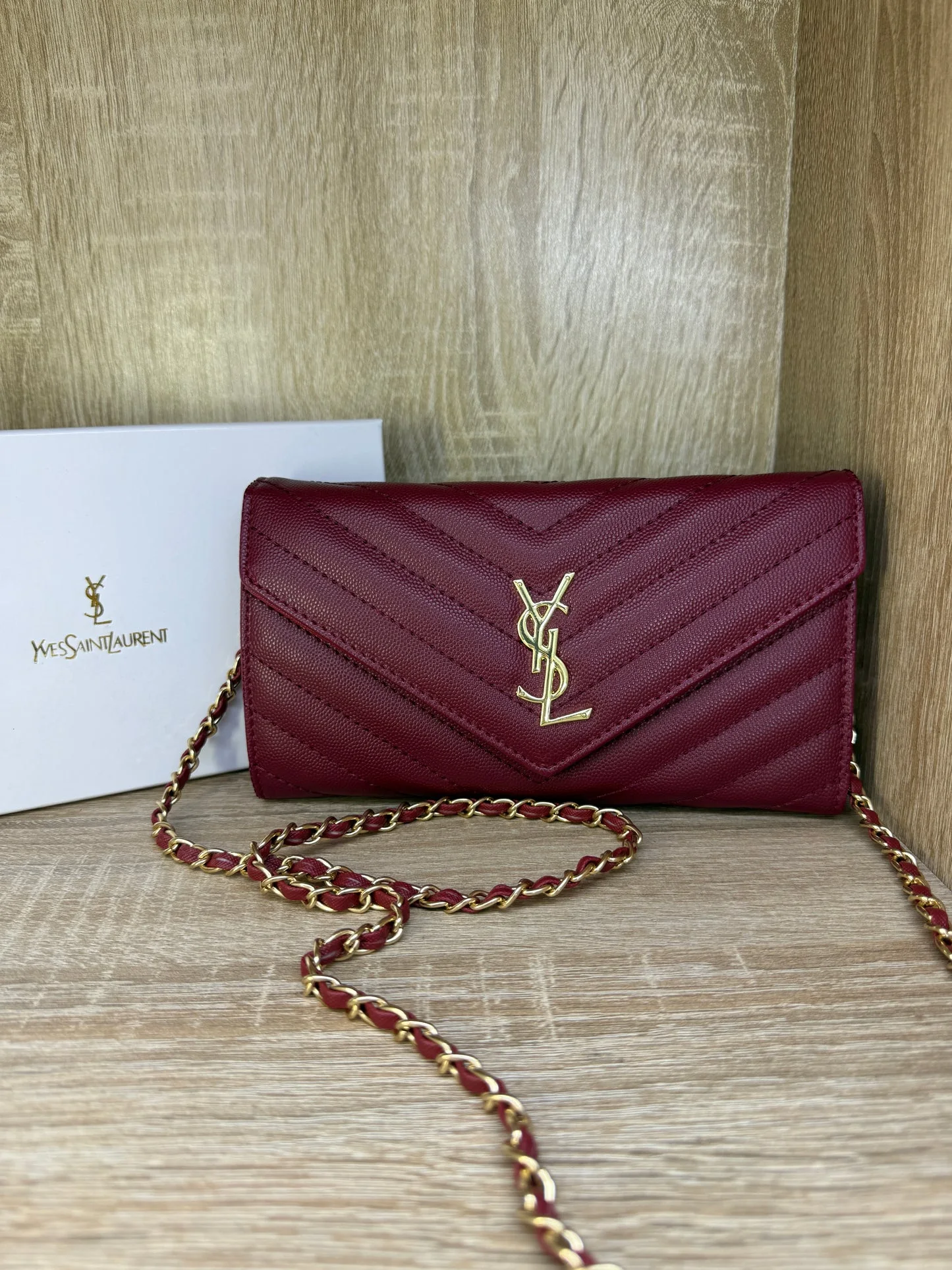 Pochette Ysl Bordeaux