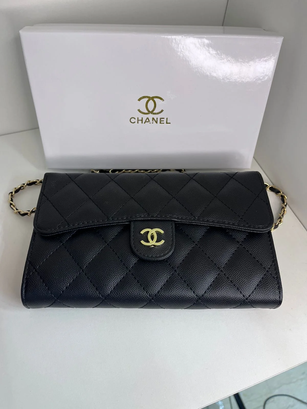Pochette Channel Noir