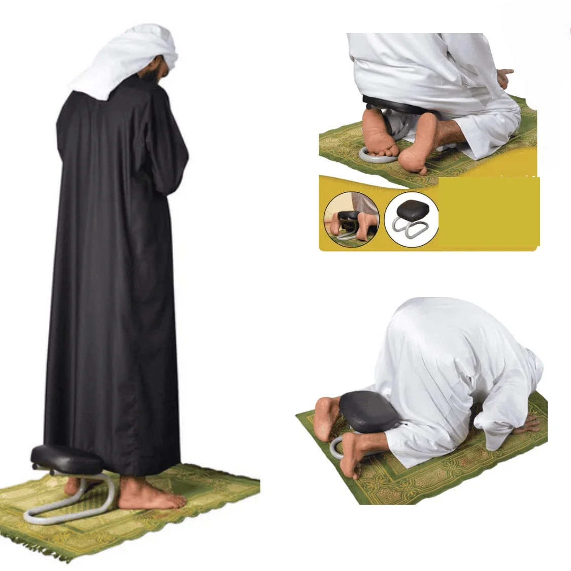 Tabouret de Prière Sujud, Soulage vos Genoux et Relevez vous Confortablement ( MODEL AJUSTABLES )