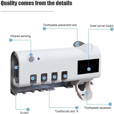 معقم فرشاة اسنان بالاشعة فوق البنفسجية،