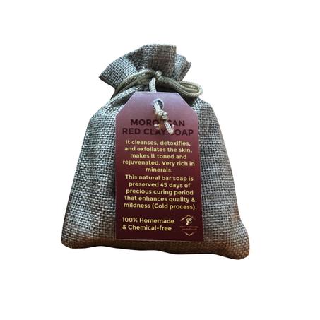 Moroccan Red Clay Soap صابون الطين الاحمر المغربي