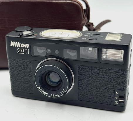 Nikon 28Ti Black 28mm 1:2.8 Film Camera (With New Batteries)