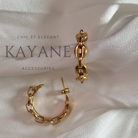 Boucles D'oreilles en Acier Inoxydable  Chaîne Élégante Et Design C