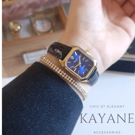 Pack Montre cuir  + Gourmette rivière XP