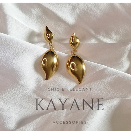 Boucle d'oreille léger Gouttes d'eau en acier inoxydable