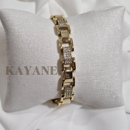 Bracelet XP design chaine avec strass