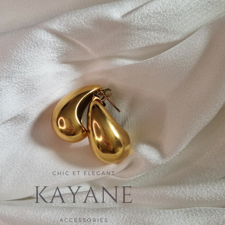 Boucle d’oreille goutte d’eau en acier inoxydable