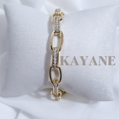 Bracelet XP maille avec strass