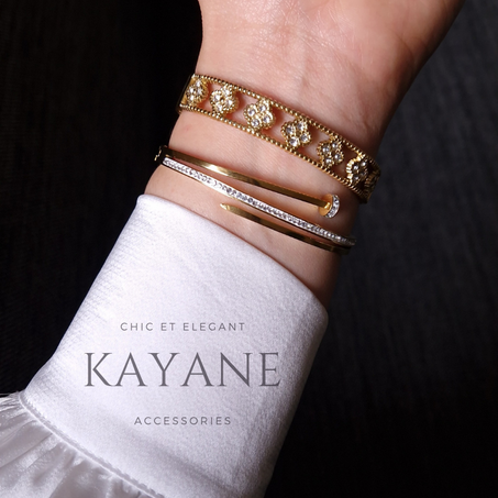 Pack Bracelet trèfle + Bracelet clou strass