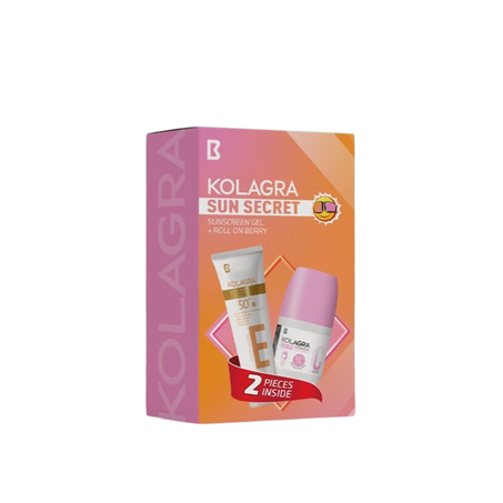 Kolagra Sun Secret kit (Sunscreen Gel Cream + Roll On Berry 3 in 1)
