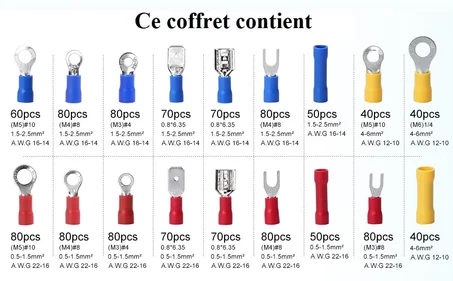 Cosses Électrique Isolées à Sertir